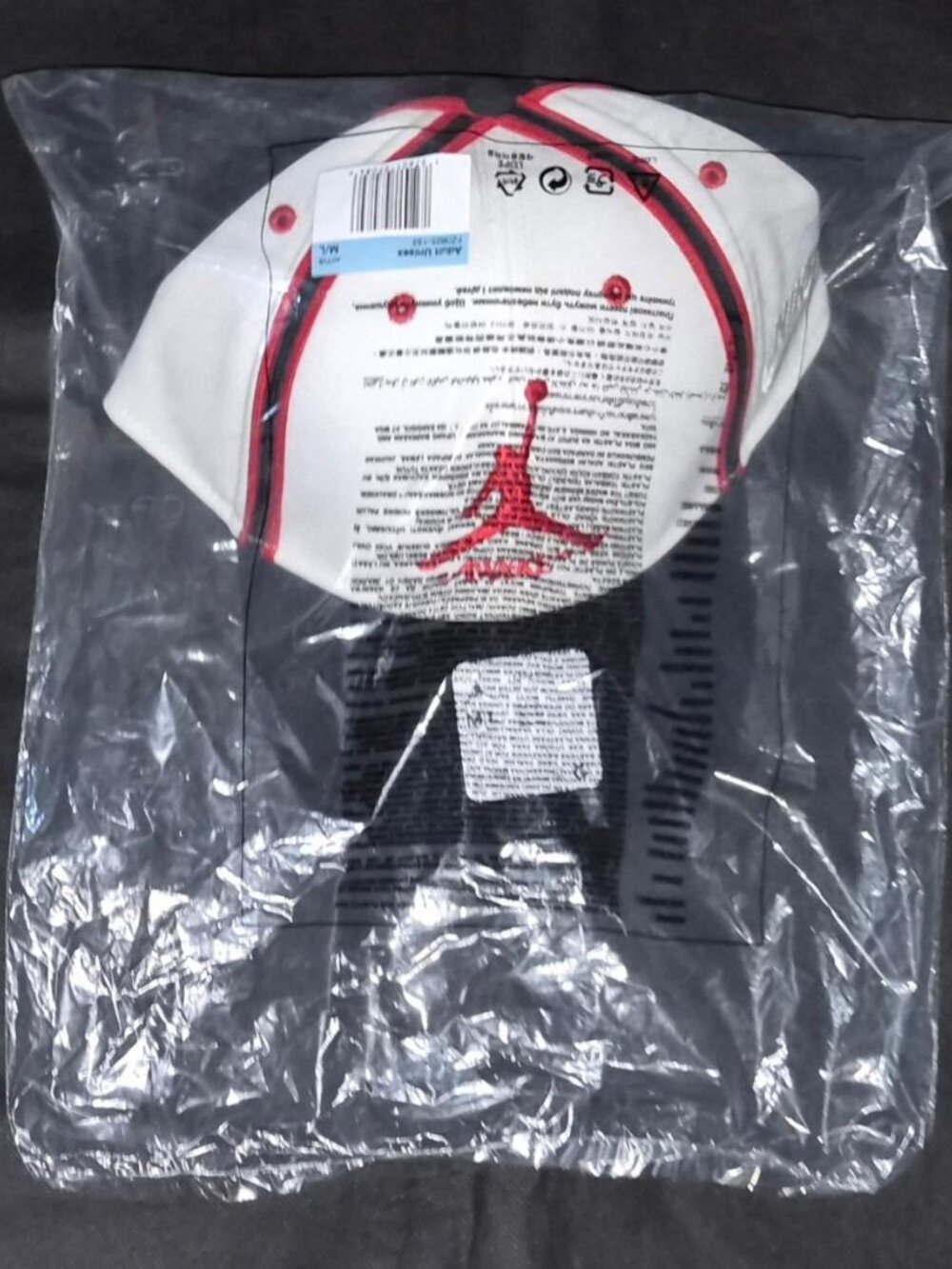 BRAND NEW SEALED NIKE JORDAN x AWAKE NY CLUB HAT SAIL W/RED FZ0625-133 SIZE M/L